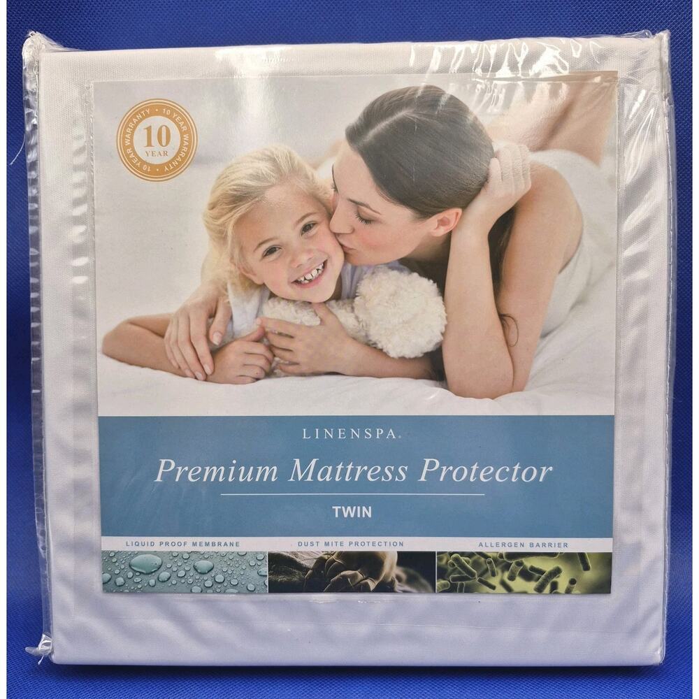 NEW LinenSpa Twin Premium Mattress Protector 10 Year Warranty